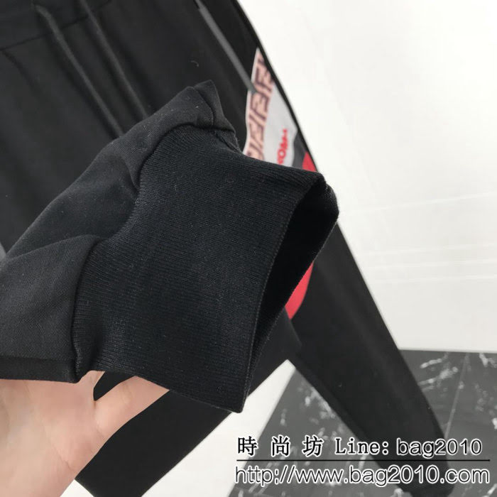 FENDI芬迪 19ss新款長褲 斜杠系列logo 數碼直噴壓膠LOGO工藝 高版本男女同款 ydi2306